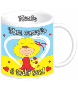 Caneca Reta Porcelana